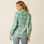 Ariat roping plaid western shirt for women