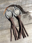 Fleurdesignz leather fringe earrings