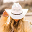 American hat makers Montana | Dames strocowgirlhoed met westerse hoedenband