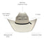 American hat makers Bozeman | Mens Straw Cowboy Hat