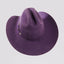 Americn hat makers cattleman Chapeau de cow-girl en feutre pour femme Cattleman avec bandeau de chapeau western violet