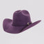 Americn hat makers cattleman Chapeau de cow-girl en feutre pour femme Cattleman avec bandeau de chapeau western violet