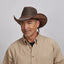 American hat makers Hollywood | Mens Leather Cowboy Hat