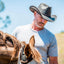 American Hat makers Hollywood | Herren-Cowboyhut aus Leder