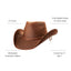 American hat makers Hollywood | Leder-Cowgirlhut für Damen