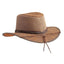 American hat makers Gorge | Heren leren veehoeder cowboyhoed met leren hoedband